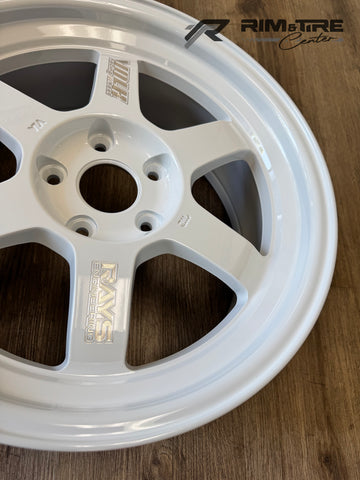 Volk TE37V 10th Anniversary 17x7.5 +30 5x114.3 Dash White (Set of 4) WVDV1N30EDW