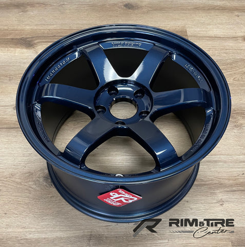 Volk Racing TE37SL 18x10.5 +15 5x114.3 Mag Blue (Set of 4) WVDAC15EPD