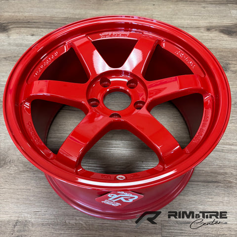 Volk Racing TE37SL 18x9.5 +38 5x120 Red (Set of 4) WVDX38WPR