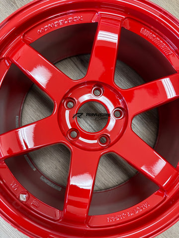 Volk Racing TE37SL 18x9.5 +38 5x120 Red (Set of 4) WVDX38WPR