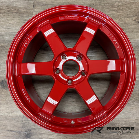 Volk Racing TE37SL 18x9.5 +38 5x120 Red (Set of 4) WVDX38WPR