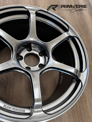 Advan RG4 18x10.5 +15 5x114.3 Racing Hyper Black (Set of 4) YA48L15EHBR