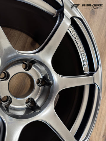 Advan RG4 18x10.5 +15 5x114.3 Racing Hyper Black (Set of 4) YA48L15EHBR