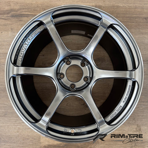 Advan RG4 18x10.5 +15 5x114.3 Racing Hyper Black (Set of 4) YA48L15EHBR