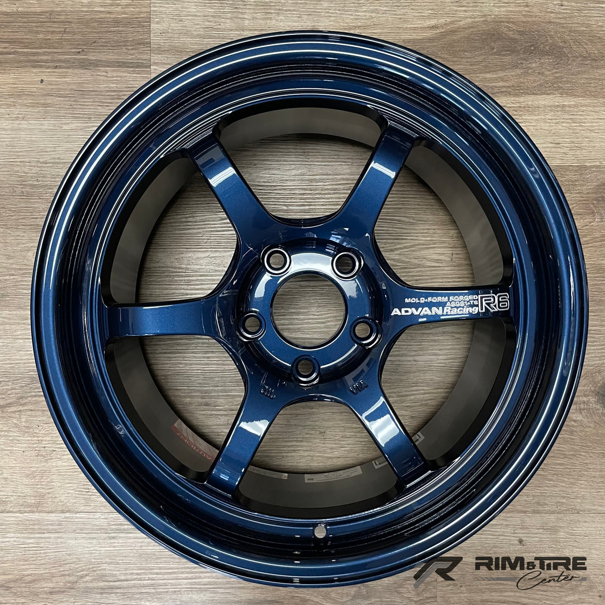 Advan R6 18x9.5 +45 5x120 Racing Titanium Blue (Set of 4) YA68J45WD