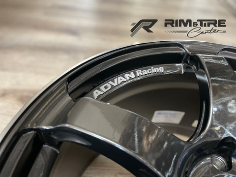 Advan Racing TC4 18x9.5 +45 5x120 Black Gunmetallic & Ring (Set of 4) YAD8J45WBG