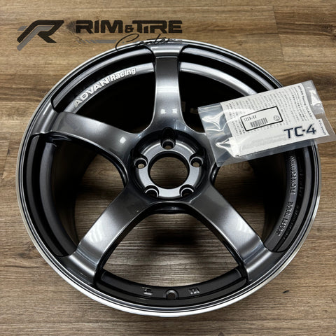 Advan Racing TC4 18x9.5 +45 5x100 Gunmetallic & Ring (Set of 4) YAD8J45DGMR