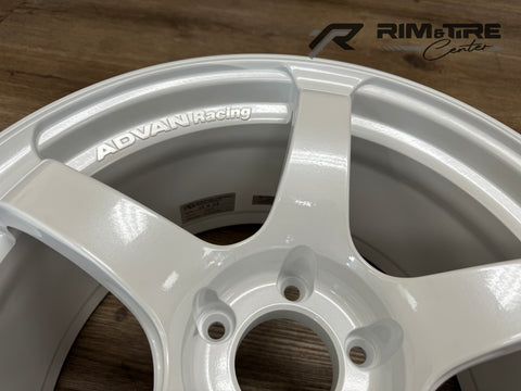 Advan TC-4 18x9.5 +38 5x120 Racing White, No Ring (Set of 4) YAD8J38WW