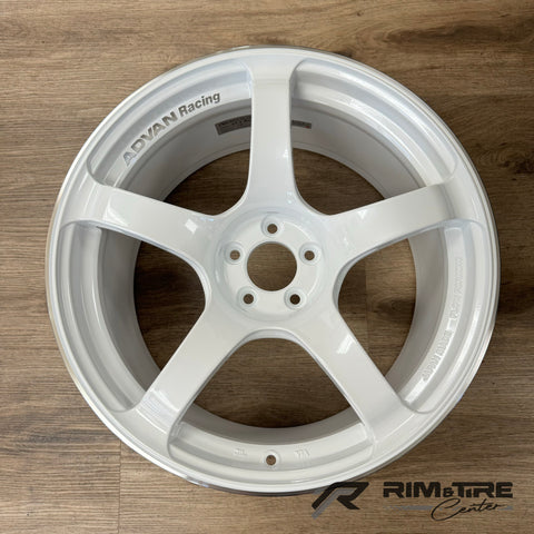 Advan Racing TC4 18x9.5 +45 5x120 White Mtallic & Ring (Set of 4) YAD8J45WWMR