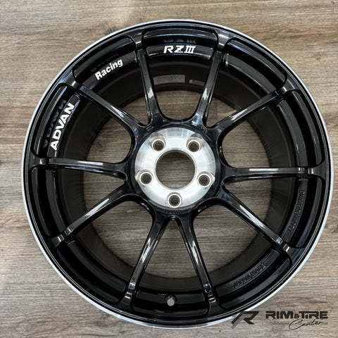 Advan RZIII 18x9.5 +45 5x120 Black Gunmetallic & Diamond Cut (Set of 4) YAJ38J45WBGC