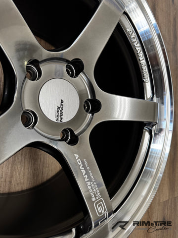 Advan GT Porsche 19x9 +46/19x12 +63 5x130 Hyper Platinum Black (Set of 4) YAQ9I46PMPB/YAQ9O63PMPB