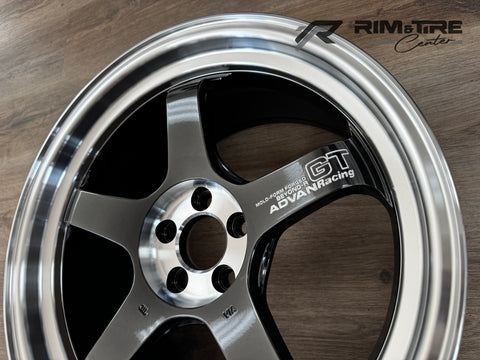 Advan GT Beyond-R 18x9.5 +45 5x100 Diamond Cut & Dark Platinum Black (Set of 4) YAQC8J45DDPB