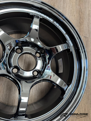 Advan RG-D2 15x8 +35 4x100 Black Chrome (Set of 4) YAT5G35ASBK