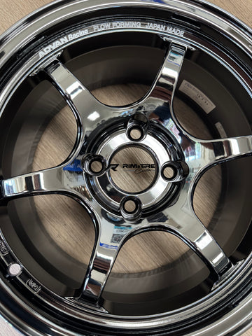 Advan RG-D2 15x8 +35 4x100 Black Chrome (Set of 4) YAT5G35ASBK