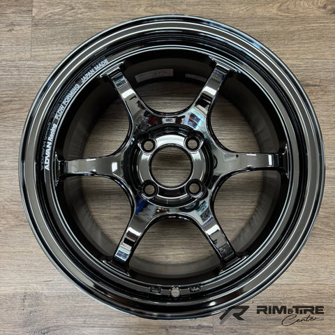 Advan RG-D2 15x8 +35 4x100 Black Chrome (Set of 4) YAT5G35ASBK