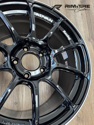 Advan Racing RZII 17x9 +45 5x114.3 Racing Gloss Black & Ring (Set of 4) YAZ7I45EB