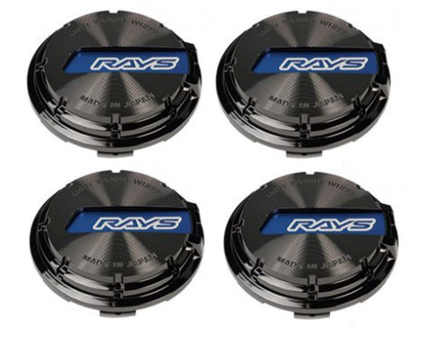 Rays Center Cap for Gram Lights 57DR/57CR -Black/Blue (Set of 4) WCGLBLBK