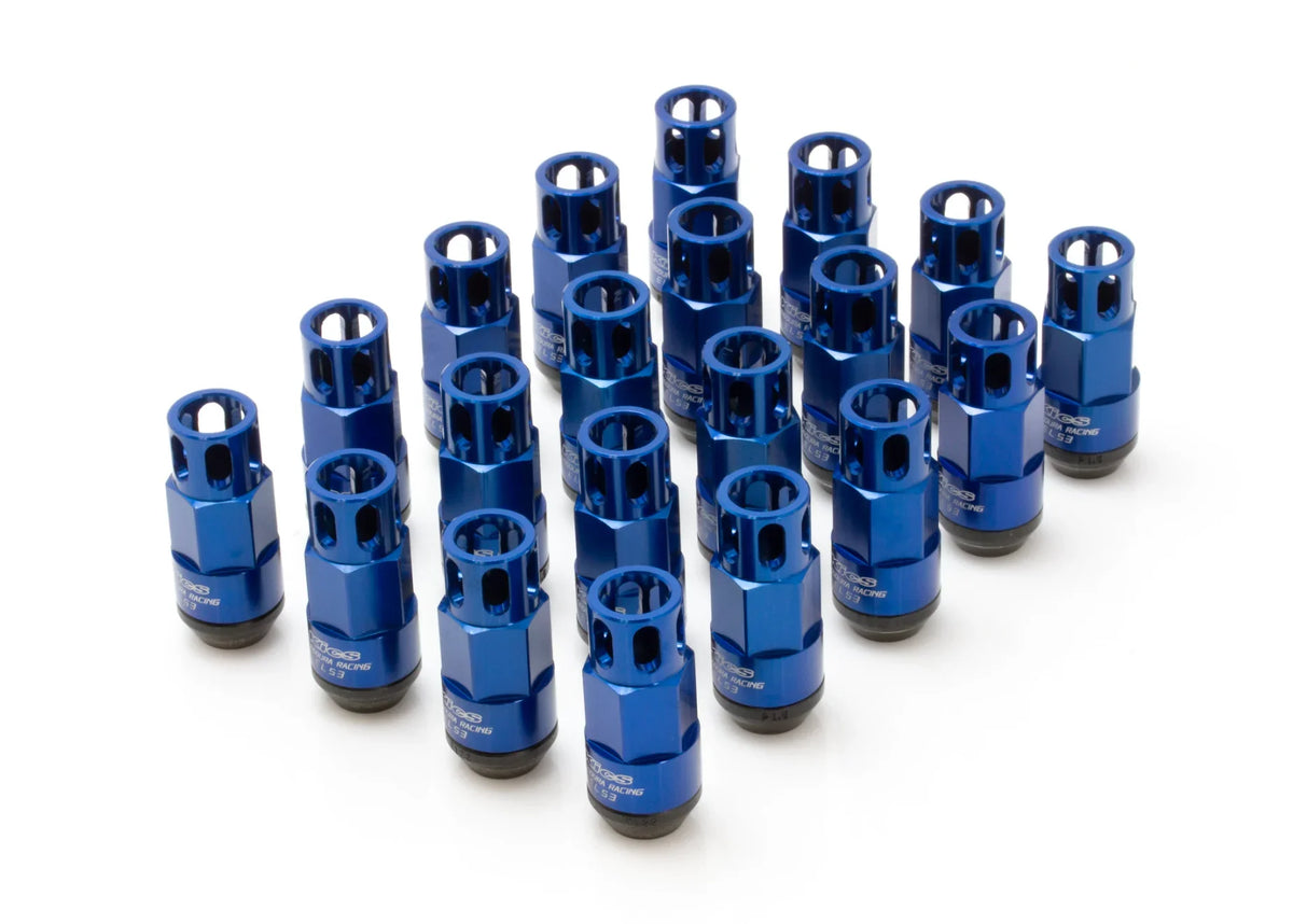 Project Kics EL53 Leggdura Shell Type Lock & Nut Set 20pc 12x1.5 Blue WEL5311U