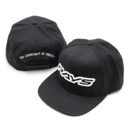 RAYS “CONCEPT IS RACING” Snap-Back Hat (Black w/ White Logo)