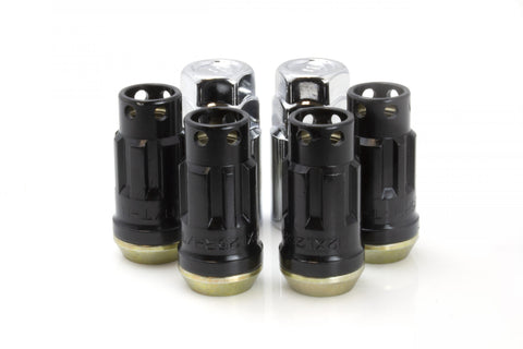 Muteki Lug Nut & Lock Set | SR45-S | 12x1.25 24PC | Black w/ Gold Washer | 32945B/34947B